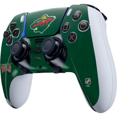 NHL Minnesota Wild Distressed PS5 DualSense Edge Pro Controller Skin