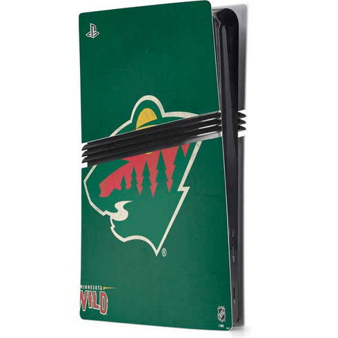 NHL Minnesota Wild Distressed PS5 Pro Console Skin