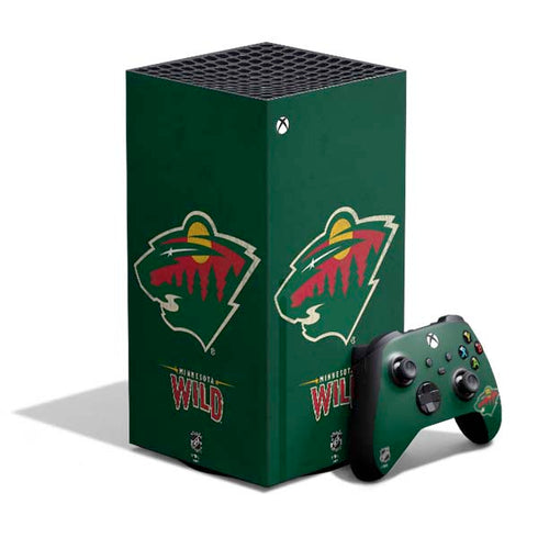 NHL Minnesota Wild Distressed XBox Series X Digital Edition Bundle Skin