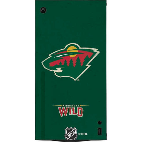 NHL Minnesota Wild Distressed XBox Series X Digital Edition Console Skin