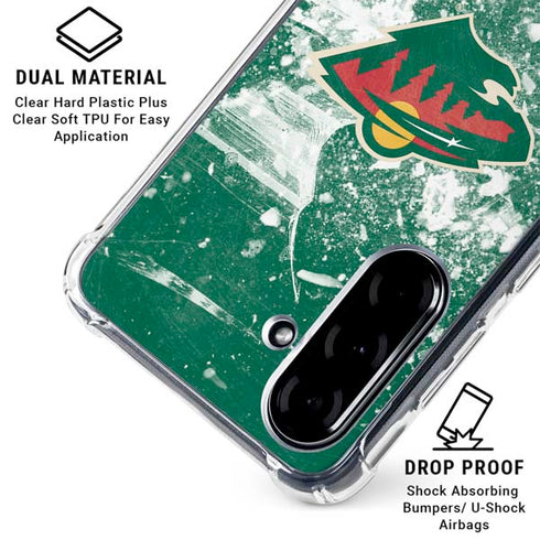 NHL Minnesota Wild Frozen Galaxy A36 5G Clear Case