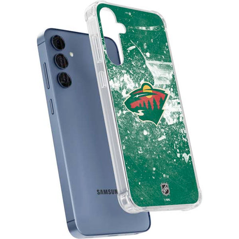NHL Minnesota Wild Frozen Galaxy A55 5G Clear Case