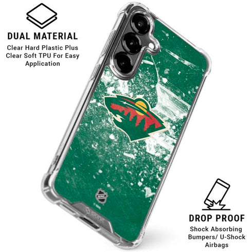 NHL Minnesota Wild Frozen Galaxy S26 Plus Clear Case