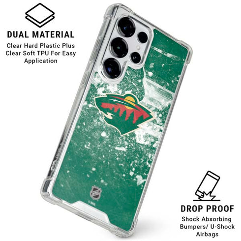 NHL Minnesota Wild Frozen Galaxy S26 Ultra Clear Case