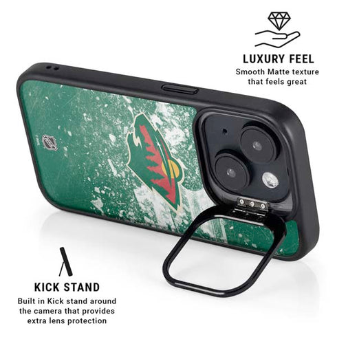 NHL Minnesota Wild Frozen iPhone 14 Plus Kickstand Case