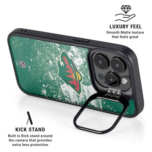 NHL Minnesota Wild Frozen iPhone 15 Pro Max Kickstand Case