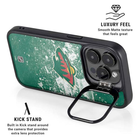 NHL Minnesota Wild Frozen iPhone 16 Pro Max Kickstand Case