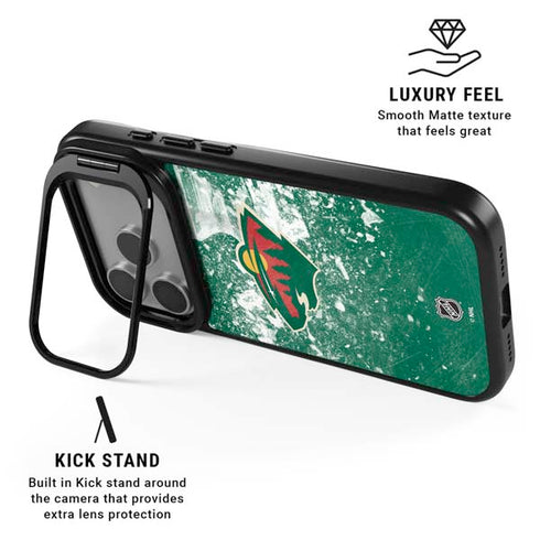 NHL Minnesota Wild Frozen iPhone 17 Pro Kickstand Case