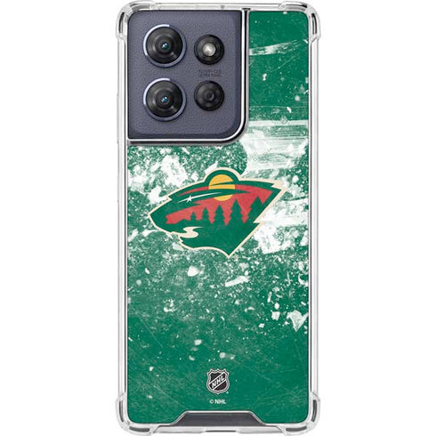 NHL Minnesota Wild Frozen Moto G 5G (2025) Clear Case