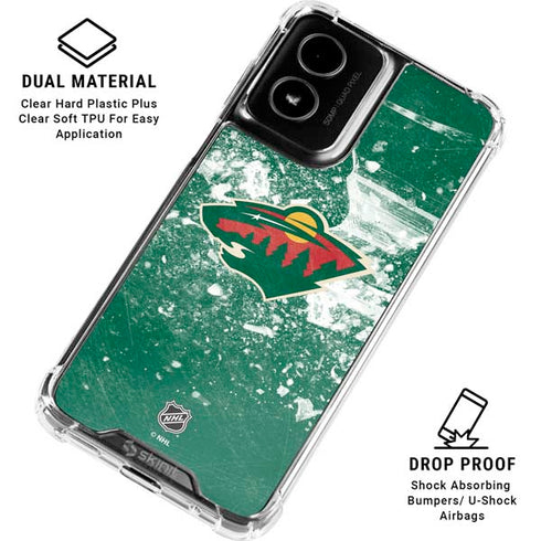 NHL Minnesota Wild Frozen Moto G Power 5G (2024) Clear Case