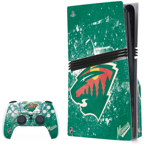 NHL Minnesota Wild Frozen PS5 Pro Disk Bundle Skin