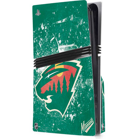 NHL Minnesota Wild Frozen PS5 Pro Disk Console Skin
