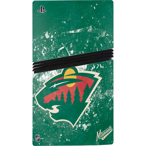 NHL Minnesota Wild Frozen PS5 Pro Disk Console Skin