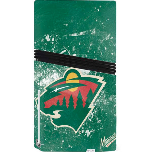 NHL Minnesota Wild Frozen PS5 Pro Disk Console Skin