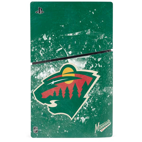 NHL Minnesota Wild Frozen PS5 Slim Digital Edition Console Skin