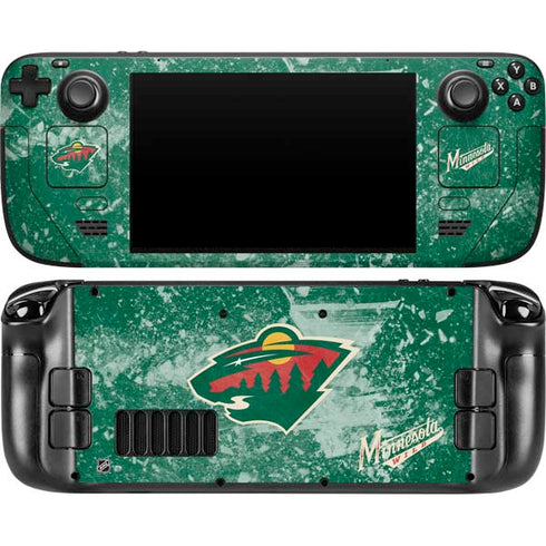 NHL Minnesota Wild Frozen Steam Deck Handheld Gaming Computer OLED Skin