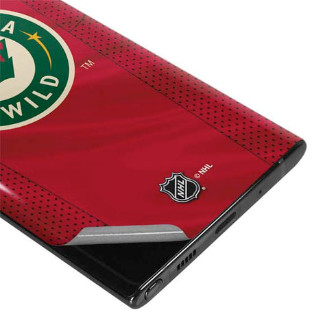 NHL Minnesota Wild Home Jersey Galaxy Note 10 Plus Skin