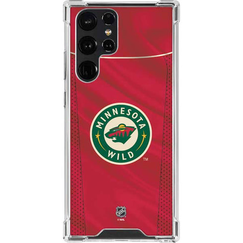 NHL Minnesota Wild Home Jersey Galaxy S23 Ultra Clear Case