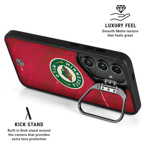 NHL Minnesota Wild Home Jersey Galaxy S25 Plus Kickstand Case