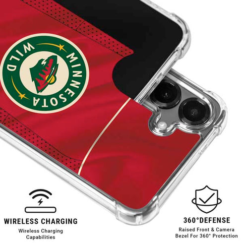 NHL Minnesota Wild Home Jersey Galaxy S26 Clear Case