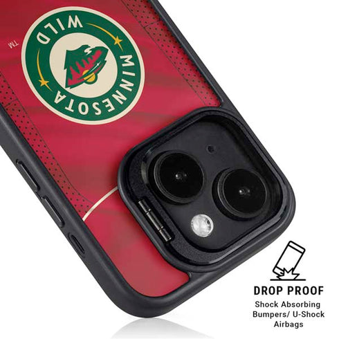 NHL Minnesota Wild Home Jersey iPhone 14 Kickstand Case