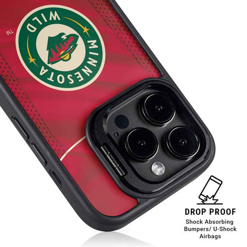 NHL Minnesota Wild Home Jersey iPhone 14 Pro Kickstand Case