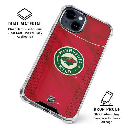 NHL Minnesota Wild Home Jersey iPhone 15 Clear Case