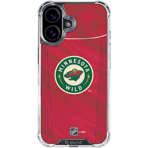 NHL Minnesota Wild Home Jersey iPhone 16 Clear Case
