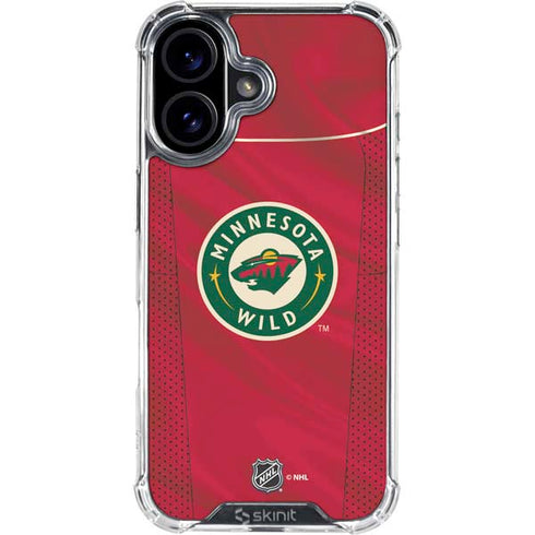 NHL Minnesota Wild Home Jersey iPhone 16 Plus Clear Case