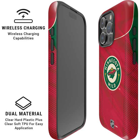 NHL Minnesota Wild Home Jersey iPhone 16 Pro Magsafe Impact Case