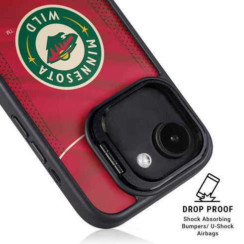 NHL Minnesota Wild Home Jersey iPhone 16e Kickstand Case
