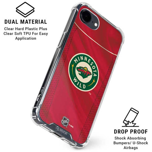 NHL Minnesota Wild Home Jersey iPhone 16e Clear Case