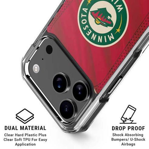 NHL Minnesota Wild Home Jersey iPhone 18 Pro Clear Case