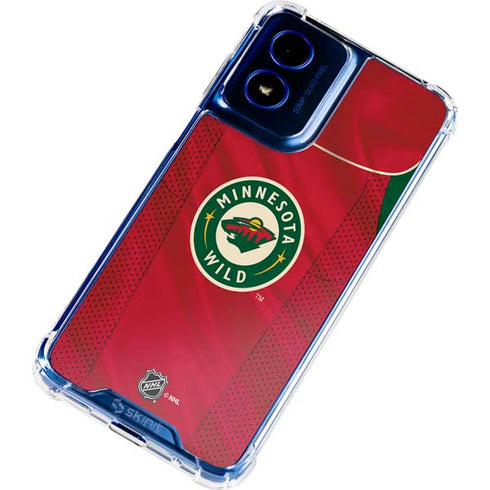 NHL Minnesota Wild Home Jersey Moto G 5G (2024) Clear Case
