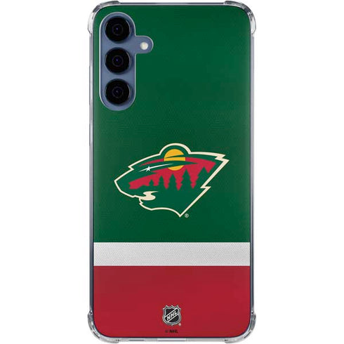 NHL Minnesota Wild Jersey Galaxy A55 5G Clear Case