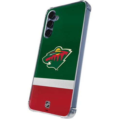 NHL Minnesota Wild Jersey Galaxy A55 5G Clear Case