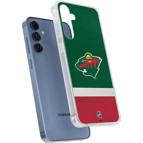 NHL Minnesota Wild Jersey Galaxy A55 5G Clear Case