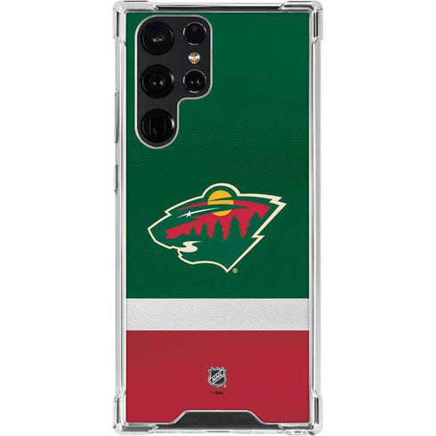 NHL Minnesota Wild Jersey Galaxy S23 Ultra Clear Case