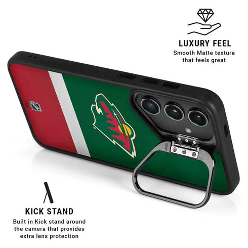 NHL Minnesota Wild Jersey Galaxy S24 Plus Kickstand Case