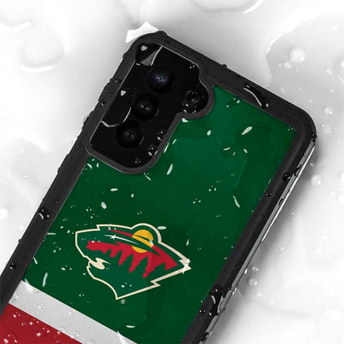 NHL Minnesota Wild Jersey Galaxy S24 Plus Waterproof Case