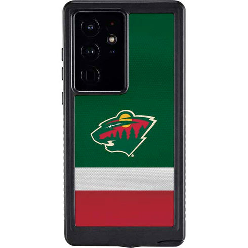 NHL Minnesota Wild Jersey Galaxy S24 Ultra Waterproof Case