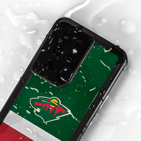 NHL Minnesota Wild Jersey Galaxy S24 Ultra Waterproof Case