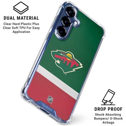 NHL Minnesota Wild Jersey Galaxy S25 Clear Case