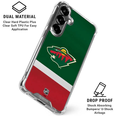 NHL Minnesota Wild Jersey Galaxy S26 Clear Case