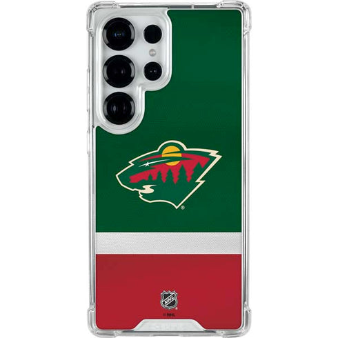 NHL Minnesota Wild Jersey Galaxy S26 Ultra Clear Case