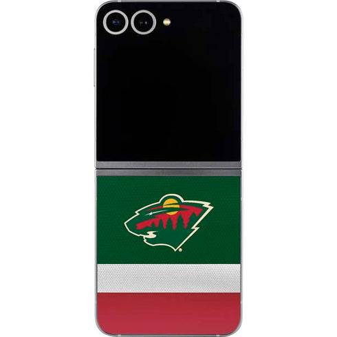 NHL Minnesota Wild Jersey Galaxy Z Flip6 Skin