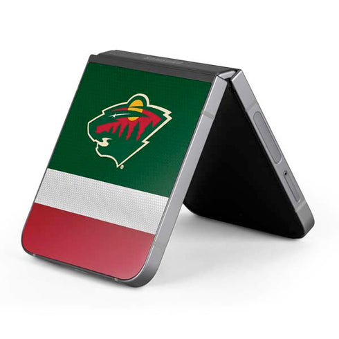 NHL Minnesota Wild Jersey Galaxy Z Flip6 Skin