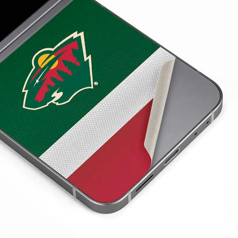 NHL Minnesota Wild Jersey Galaxy Z Flip6 Skin