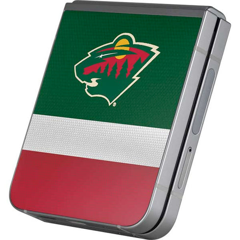 NHL Minnesota Wild Jersey Galaxy Z Flip6 Skin