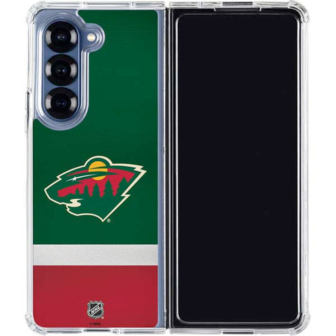 NHL Minnesota Wild Jersey Galaxy Z Fold7 Clear Case